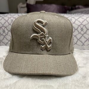New Era Beige Cap with Embroidered white Sox Logo